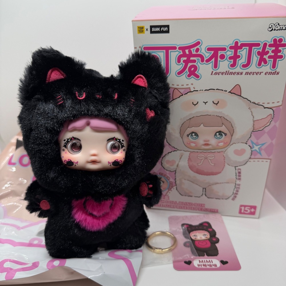 Nommi Loveliness Never Ends Plush Pendant Series Confirmed Mimi Black Pink Doll